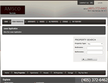 Tablet Screenshot of amscorentals.com